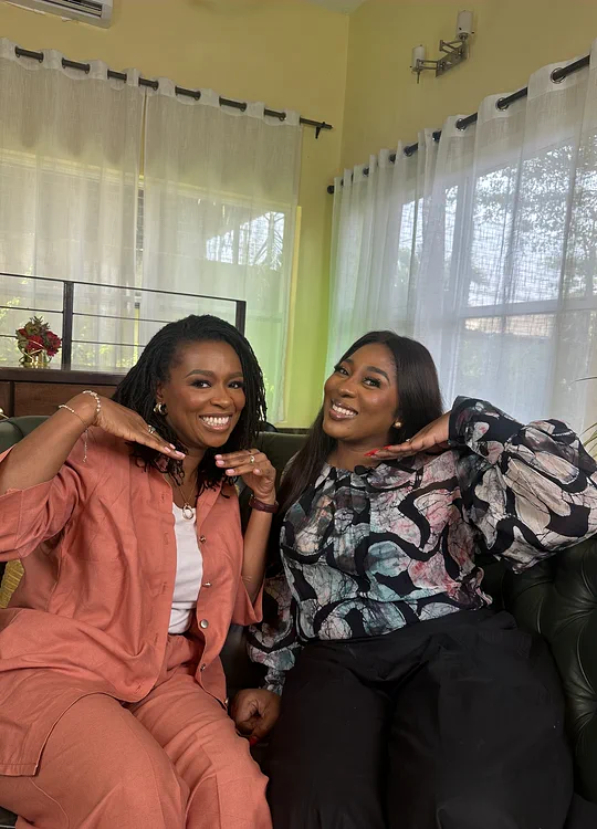 Lola Masha with a guest during a Periscope recording